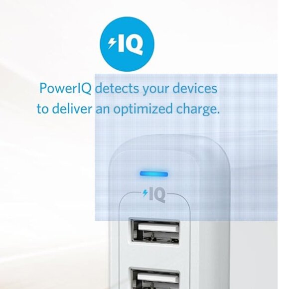 Anker 40W 4-Port USB Wall Charger with Foldable Plug - Picture 4 of 5